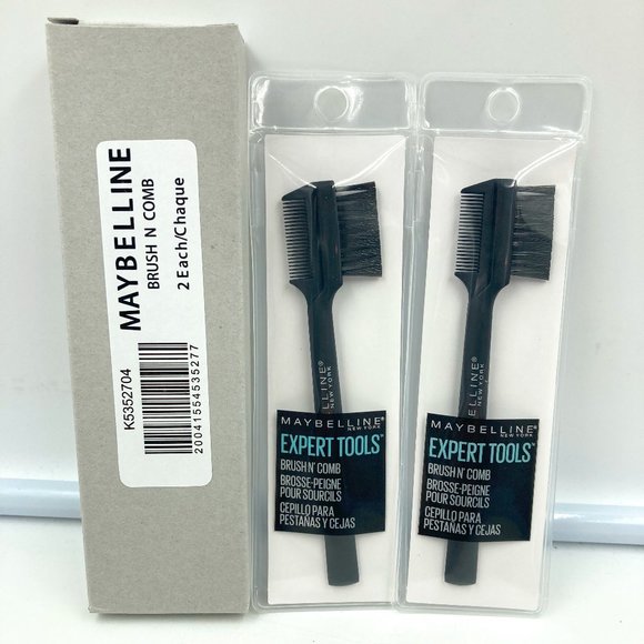 Maybelline Expert Tools Brush 'n Comb 2 Pack NEW in Box - Picture 1 of 3